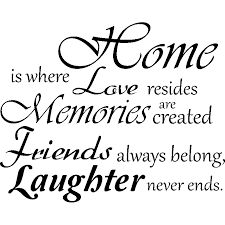Sticker Home Is Where Love Resides Stickers Citation Stickers Muraux Citations Citation