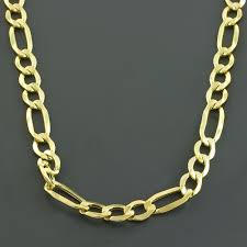 14k white gold mens 8mm figaro link chian necklace 2. 14k Gold Figaro Necklace For Men 24 Only 1 295 00 Mens Necklaces