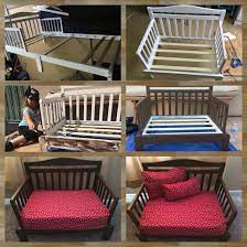 Up Cycle Toddler Bed Into A Bench Diy Toddler Bed Diy Baby Furniture Diy Crib