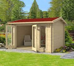 Gardener blockbohlenhaus »malta 1«, bxt: Lasita Maja Gartenhaus Carlisle 40mm Natur 370x320cm Natur Mygardenhome