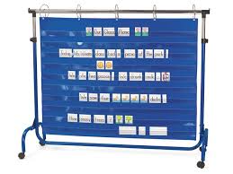 Extra Wide Adjustable Pocket Chart Stand Cafe On Wheels