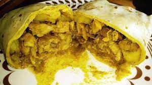 Bajan Roti Chicken Chicken Roti Recipe Chicken Potatoes Chicken Roti