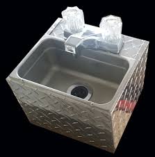 hand wash sink cart size diamond plate