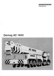 Demag Ac1600 Load Chart