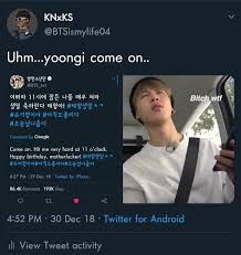 Yoongis Tweet On Taehyungs Birthday Bts Bangtan Boy Bts Memes Bts Funny