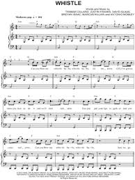 Can you blow my whistle baby, whistle babylet me knowgirl i'm gonna show you how to do itand we start real slowyou just put your lips togetherand you come re. Flo Rida Whistle Sheet Music In A Minor Transposable Download Print Sku Mn0106862