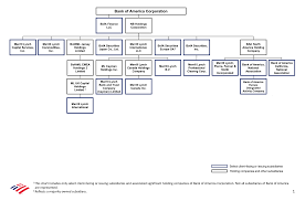 The organizational design of a bank: Corporate Structure Bank Of America Corporation Bac