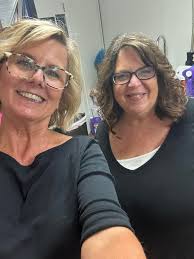 This girl!! 💕 Been working with her for 36 years! She's put up with me and  I'm super grateful for her and our friendship!! Love ya Kris Grasso Benke  #twinning #wedidntplanit #friendsforlife