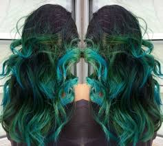 20 Teal Blue Hair Color Ideas For Black Bown Hair Hair Color Blue Peekaboo Hair Green Hair