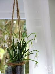 Hange Glas Mit Schneeglockchen Schneeglockchen Fruhlingsdekoration Deko