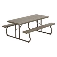 Shop for wood picnic table bench online at target. Lifetime 6 Foot Folding Picnic Table Brown 60105 Walmart Com Folding Picnic Table Portable Picnic Table Picnic Table