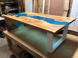 Custom Epoxy Resin River Waterfall Table Iskusstvo Iz Smoly Smola