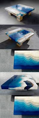 New Marble And Resin Coffee Table Captures The Soothing Beauty Of A Blue Lagoon Resin Furniture Design Nature Inspiration