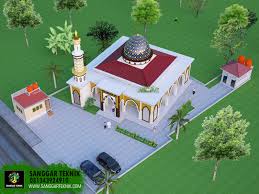 Ingin desain desain teras yang nyaman dan low budget? Gambar Masjid Modern 10 X 10 Meter Teras 2 Meter Sanggar Teknik