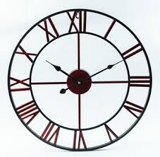 Shop for oversized outdoor wall clock online at target. Nordic Metal Roman Numeral Wall Clocks Retro Iron Round Face Black Gold Large Outdoor Garden Clock Home Decoration Buy At The Price Of 24 58 In Aliexpress Com Imall Com
