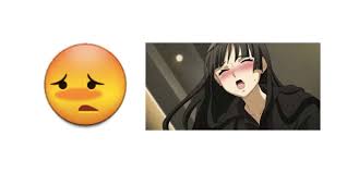Embarrassed (⌒_⌒;) (⌒_⌒;) copy emoji. Emojiology Flushed Face