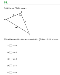 • 223 ≈ x use a calculator. Answered Right Triangle Pqr Is Shown 6 8 10 Bartleby
