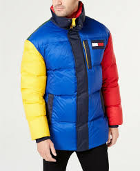 Ebay Sponsored 345 Tommy Hilfiger Men S Blue Red Colorblock Logo Down Puffer Jacket Coat 2xl Moda Moda Infantil Moda Masculina