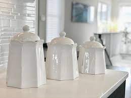 Farmhouse kitchens blend a multitude of distinct styles: August Grove Farm 3 Piece Kitchen Canister Set Reviews Wayfair