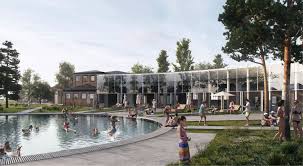 Outdoor Swimming Pool Lokschuppen 2 Architecture Visualization Landscape Design Exterior