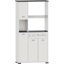 Choisir une marque de peinture pour meuble de cuisine de qualité vous permet de repeindre vos meubles en étant certain que votre travail, qui demande. Meuble Cuisine Buffet Avec 3 Portes Et 1 Tiroir Blanc Gris 90 X 40 X 180 Cm 12sua K101 1bt