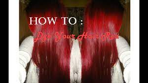 Once the water runs clear, apply conditioner to your hair. How To Dye Your Hair Red At Home Youtube