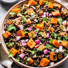 Zucchini Ribbon Salad With Lemon And Parmesan Cheese Recipe Runner In 2020 Lentil Salad Recipes Sweet Potato Lentil Roasted Sweet Potatoes