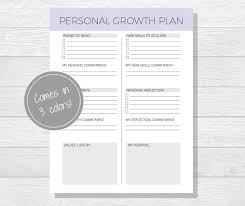 Personal Growth Plan Printable Personal Development Goal Worksheet Self Improvement Planner Goal Setting Printable Self Help Personal Growth Plan Goals Worksheet Personal Development