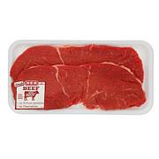 This cut falls in the middle between tender and tough, which means that it can be marinated or rubbed with spices before cooking. H E B Beef Top Sirloin Steak Center Cut Thin Usda Select Shop Beef At H E B