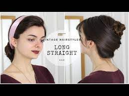 Vintage Hairstyles For Long Straight Hair Revisited Youtube Vintage Hairstyles For Long Hair Straight Hairstyles Vintage Hairstyles