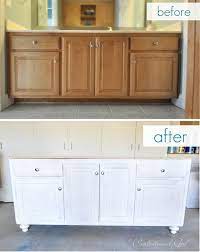 The bathroom looks beautiful with our new vanity. Bathroom Vanity Upgrade Centsational Style Diy Kitchen Renovation Kitchen Renovation Diy Kitchen
