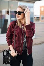 Free People Burgundy Bomber Jacket Love Lenore Bomber Jacket Outfit Bomber Jacket Women Red Bomber Jacket