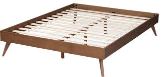 I ordered this bed because i had been looking for an upholstered platform bed for months! Mid Century Modern Walnut Brown Finished Wood Queen Size Platform Bed Frame Midcentury Platform Beds By Imtinanz Llc