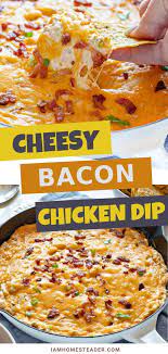 Cheesy Bacon Chicken Dip Recipe Cheesy Bacon Recipes Chicken Dips