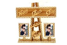 3 select birthday day photo frames from our collection. Krity Wood Craft Wooden Customise Photo Frames For Walls Decoration Happy Birthday Day Frame Customize Your Name Photo Frames For Walls Decoration Amazon In Home Kitchen
