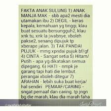 Anak (child) + sulung (first). Amierulkamarudin On Twitter Fakta Anak Sulung Http T Co Ej2lpscmao