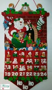 Bucilla Must Be Santa Advent Calendar Customer Photo Emailed To Merrystockings Felt Crafts Christmas Quilted Christmas Ornaments Felt Christmas Decorations