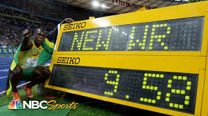 W hen usain bolt received his 100m gold medal at the awards ceremony last night, the world record breaker did not look like a man worried about how he might fare in the 200m the next day. Usain Bolt S 9 58 The Night He Obliterated The 100m World Record Nbc Sports Youtube
