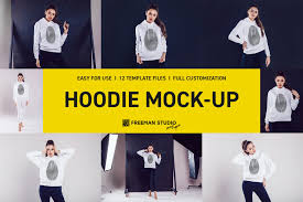 The biggest source of free photorealistic apparel mockups online! Hoodie Mock Up Set Creative Photoshop Templates Creative Market