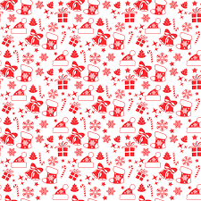 Christmas Seamless Pattern With Christmas Red Elements Red Christmas Christmas Prints Seamless Patterns
