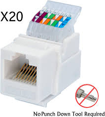 The cat5e and cat6 wiring diagrams with corresponding colors are. Amazon Com Idc Rj45 Cat6 Cat5e Tool Less No Punch Down Tool Required Gold Plated Keystone Jack 10 Gb Ethernet Cable Patch Panel Wall Plate W Standard Keystone Port With Color Coded Wiring Schema Snap