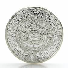 Silver Plated Mayan Aztec Calendar Souvenir Commemorative Coin Collection Gift Coins Mayan Calendar Aztec Calendar