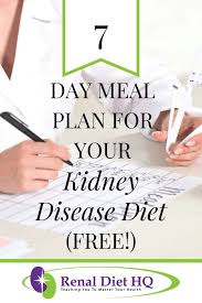 Get A Free 7 Day Meal Plan For Your Renal Diet Kidney Disease Diet Recipes Kidney Disease Diet Ckd Diet