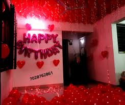 Romantic Room Decoration For Surprise Birthday Party In Birthday Surprise Decoration Room Party Boyfriend Husb In 2020 Romantic Room Decoration Surprise Birthday Decorations Birthday Room Surprise