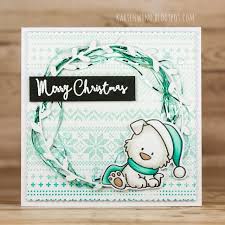 Weihnachtskarte Mit Ombre Effekt Und Lametta Kartenwind Karten Karten Basteln Weihnachtskarten