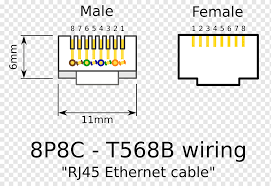 Please note that it is very important that a single pair be used for pins 1 and 2. Category 5 Cable Wiring Diagram 8p8c Electrical Connector Ethernet Cat5 Angle White Text Png Pngwing