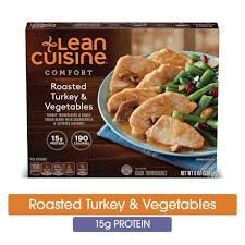 It looks like lots more if you empty the dinner on top of a plate of broccoli. Lean Cuisine Comfort Roasted Turkey Vegetables 8 Oz Box Delicious Frozen Meals Walmart Com Walmart Com
