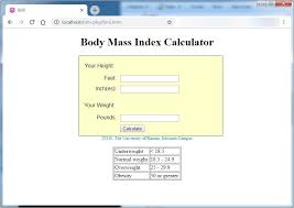 Maybe you would like to learn more about one of these? Body Mass Index Bmi Calculator Bmi Is A Measure Of Chegg Com