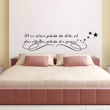 sticker des reves plein la tete stickers muraux stickers tete de lit stickers chambre