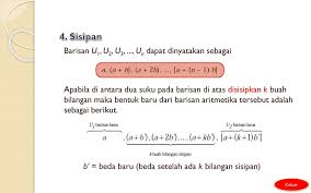 Berikut informasi sepenuhnya tentang contoh soal sisipan pada barisan aritmatika. Barisan Dan Deret Matematika Ppt Download